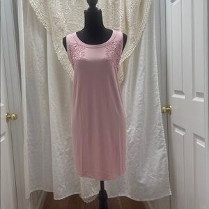 Women’s Torrid Super Soft Pink Ribbed Top with Lace Accents NWT
